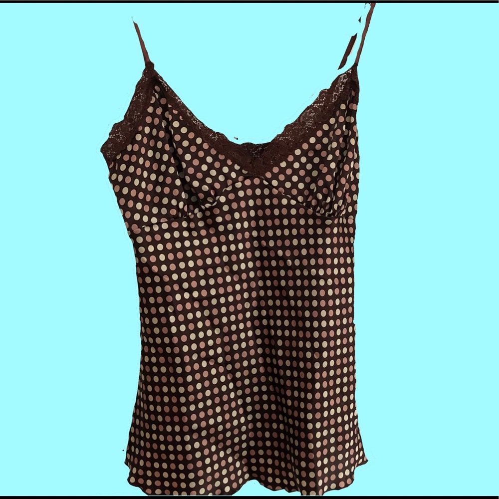 VTG One Love Polka Dot Tank Top Sz M